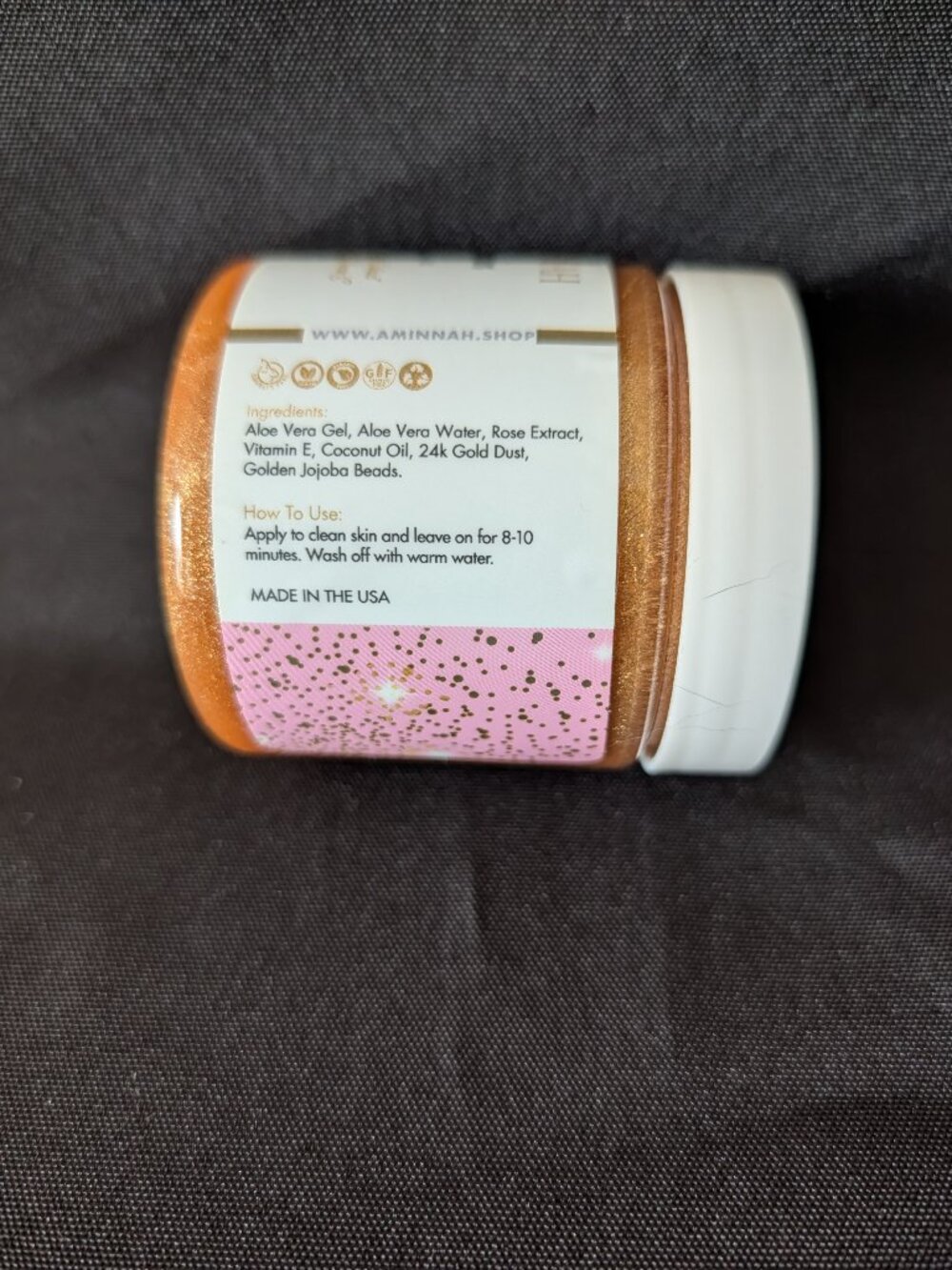 Aminnah 24k Golden Jelly Face Mask 4oz - Picture 2 of 3